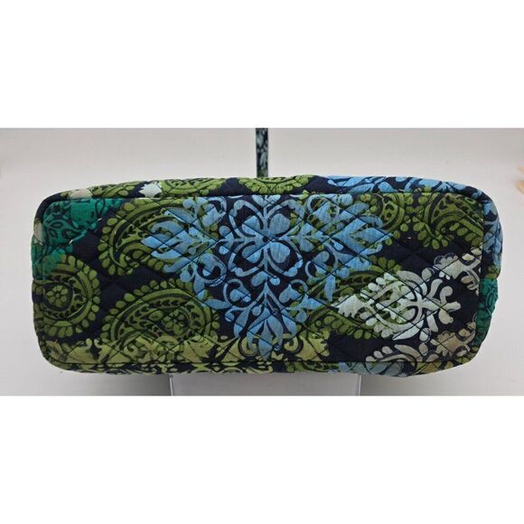 Vera Bradley Quilted Tote Bag - Blue & Green Paisley Pattern - Shoulder Straps - - Picture 6 of 8